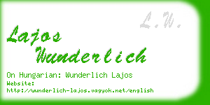 lajos wunderlich business card